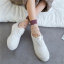 Meias transparentes femininas com bolinhas 6