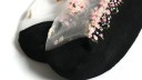 Meias transparentes femininas com flores 5