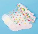 Meias transparentes para meninas com fruta - 5 pares 1
