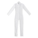 Meisjes dansoverall met lange mouwen en hoge kraag, een stuk tricot, polyester en elastaan, voor ballet, gymnastiek en dans 14