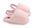 Meisjes harige pantoffels met bandje 10