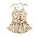 Meisjes korte jumpsuit met bloemen 1