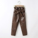 Meisjes leren broek T2455 6