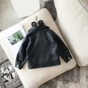 Meisjes leren jas L1885 2
