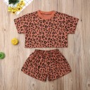 Meisjes luipaardprint T-shirt en short 5