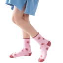 Meisjes sokken 5 paar 4–8 jaar Roze sokken met bloemenmotief Polyester Comfortabele gekleurde sokken voor kinderen voor dagelijks gebruik 4