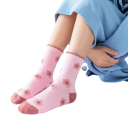 Meisjes sokken 5 paar 4–8 jaar Roze sokken met bloemenmotief Polyester Comfortabele gekleurde sokken voor kinderen voor dagelijks gebruik 6