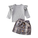 Meisjes T-shirt en rok L1347 5
