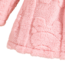 Meisjes winterjas met rits en capuchon Pluche bont met berenmotief Warme polyester jas voor de winter Schattige warme kleding voor kinderen 5