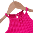 Meisjes zomer set top met dunne bandjes en shorts met rimpeling O-hals Lichtgewicht comfortabele set voor meisjes 5