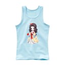 Meisjes zomer tanktop zonder mouwen 100% katoen Effen shirt met een tekenfilmprinses Schattige modieuze top voor kinderen Comfortabele verschillende kleuren 6