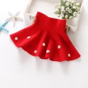 Meisjesrok met hoge taille en parelbloemen J1278 2