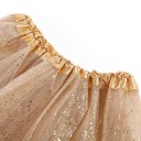 Meisjesrok Universele maat Goud Effen Kanten met glitters Boven de knie Polyester Feestelijk 3