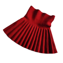 Meisjesskirt Effen Geplooid Hoge Taille Boven de Knie Acryl Katoen Elegante School- en Vrijetijdsshort 7