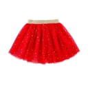 Meisjesskirt Effen met Sterren en Glitter Kanten Boven de Knie Katoen Elegante Feestsrok 7