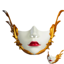 Mekaaninen puolikas kasvonaamio huulipunalla ja rautakoristeilla, naamiais- ja cosplay-maskit karnevaaleille, Halloween, eri värejä, rekvisiitta 5