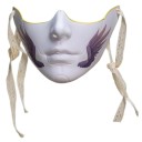 Mekanisk halvmask med mönster på kinderna Maskerad cosplaymask för karneval Halloween Olika färger Kostymrekvisita 5