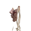 Mekanisk halvmask med mönster på kinderna Maskerad cosplaymask för karneval Halloween Olika färger Kostymrekvisita 3