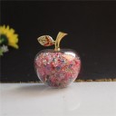 Mela di vetro decorativa con cristalli 6