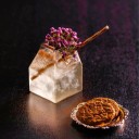 Melkglas 250 ml van helder glas decoratief glas in de vorm van een melkdoos hoogte 10 cm afmetingen 7 × 7 cm voor dranken 7