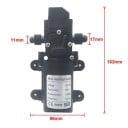 Membránové čerpadlo na vodu 12 V s příkonem 60 W a tlakem 120 PSI s průtokem 5 l za minutu o rozměrech 162 x 96 mm v černo-modré barvě 3