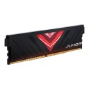 Memoria RAM DDR4 16 GB 3200 MHz con timing CL18 e XMP 2.0 in dissipatore nero con motivo rosso per PC desktop con chipset Intel e AMD 3