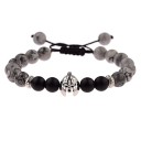 Men's Beaded Bracelet with Helmet 8