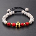 Men's Beaded Bracelet with Helmet 20