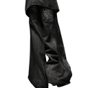 Men's Black Jeans with Spider Print, Loose Fit, with Pockets, Low Rise, Denim 2