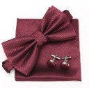 Men's Bow Tie, Pocket Square and Cufflinks 2