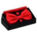 Men's Bow Tie, Pocket Square and Cufflinks T1309 5
