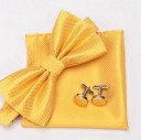 Men's Bow Tie, Pocket Square and Cufflinks 18