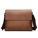 Men's Briefcase in Synthetic Leather 33×24×5 cm Crossbody Shoulder Bag Elegant Office Bag Designer Boston Commuter Bag 2