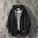 Men's Button-Up Hoodie F1122 3