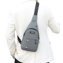 Men's Canvas Crossbody Bag 17x32x5 cm Waterproof Shoulder Bag for Sports Travel Hiking Camping 5