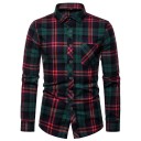 Men's Checked Shirt F642 8