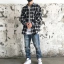 Men's Checked Shirt F681 7