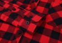 Men's Checked Shirt with Pattern - Red and Black 4