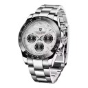 Men's Chronograph Watch with Date and Tachymeter Luminous Indices Waterproof 100 m Case 40 mm Sapphire Glass Stainless Steel Steel Bracelet 11