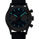 Men's Chronograph Watch with Tachymeter Luminous Indices BGW9 Waterproof 100 m Case 38 mm Stainless Steel 316L Rubber Strap FKM 6