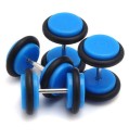 Men's Colourful Dumbbell Earrings J3165 4