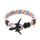 Men's Cord Bracelet with Airplane 11