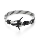 Men's Cord Bracelet with Airplane 15