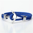Men's Cord Bracelet with Anchor 7