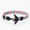 Men's Cord Bracelet with Anchor 12