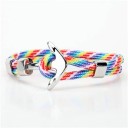 Men's Cord Bracelet with Anchor 13