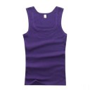 Men's Cotton Vest Plain Design Round Neck Comfortable Straight Cut Natural Material For Everyday Wear 14