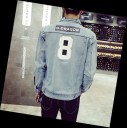 Men's Denim Jacket with Prints A1490 5
