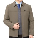 Men's Elegant Jacket with Collar Lightweight Autumn Zip Jacket Stylish Jacket for Work and City Solid Colour Jacket for Formal Occasions 4