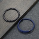 Men's Fashion Bracelet Adjustable 16-28cm Stylish Men's Bracelets Adjustable Size 16-28cm Modern Design Unisex Set of 2 5